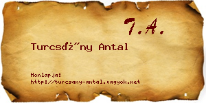Turcsány Antal névjegykártya
